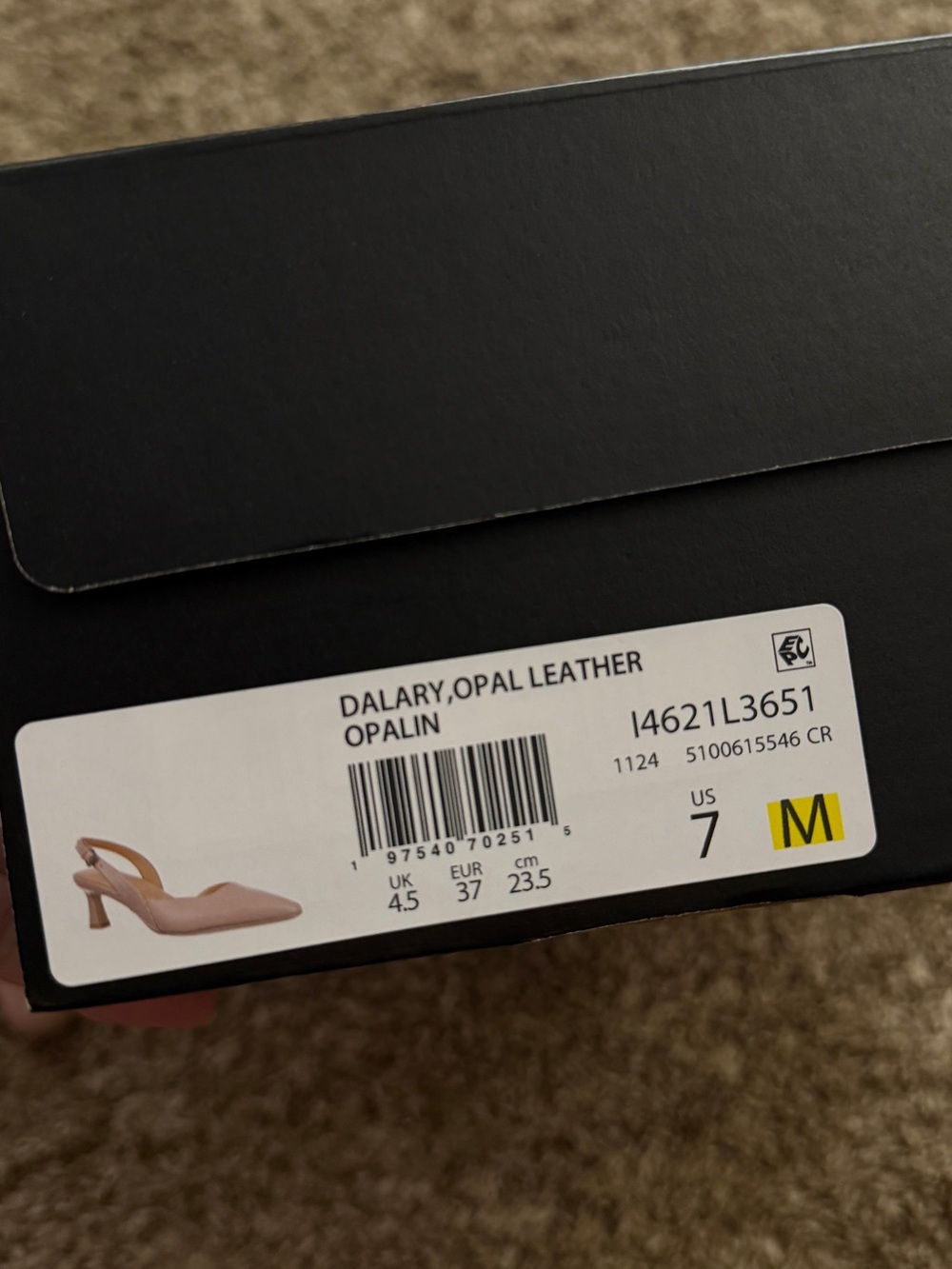 Naturalizer Dalary Slingback Pump Opal Tan Leather Size 7